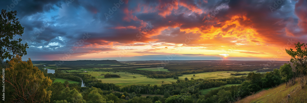 Fototapeta premium Stunning panoramic photo of the Missouri state landscape