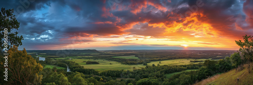 Stunning panoramic photo of the Missouri state landscape photo
