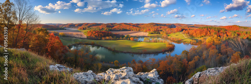 Stunning panoramic photo of the Ohio state landscape