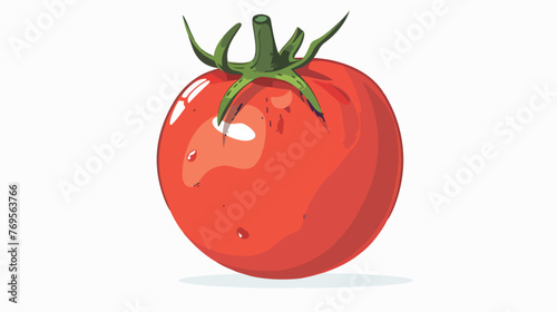 Tomato Flat vector isolated on white background 