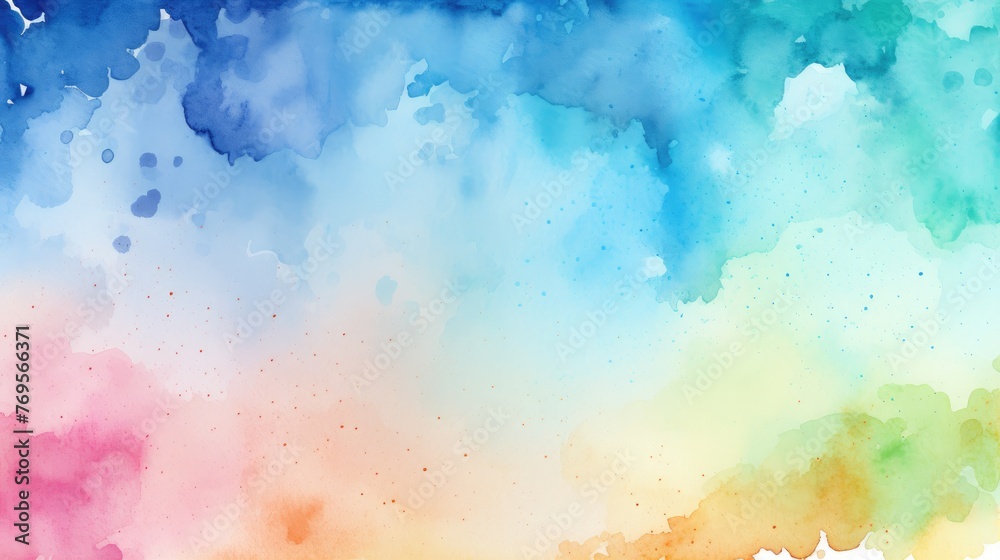 Artistic Watercolor Palette, An array of watercolor splashes