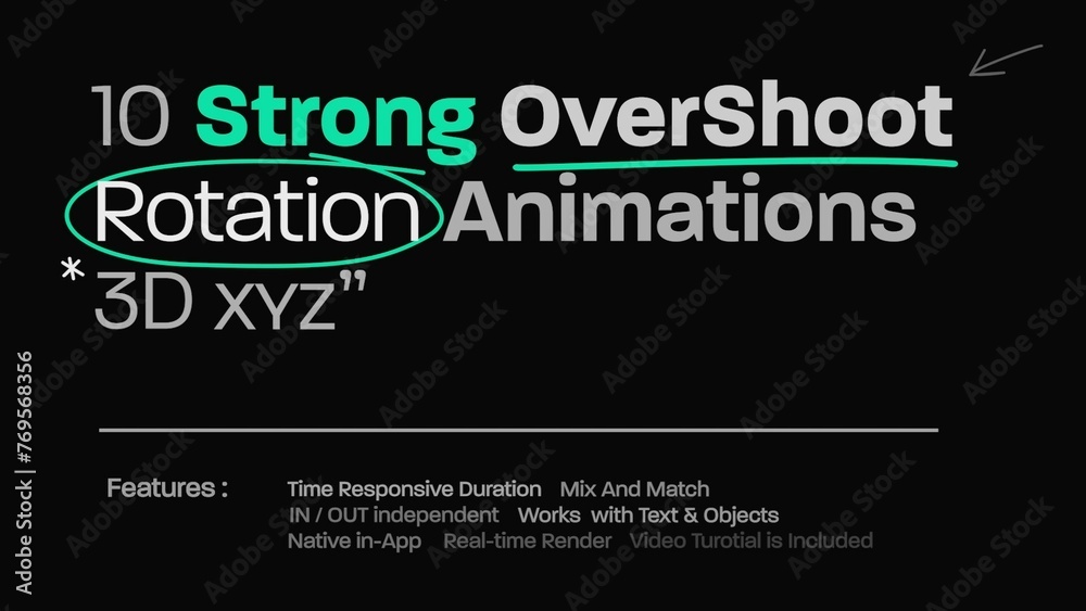 Strong OverShoot Rotation Title Animator Stock Template | Adobe Stock