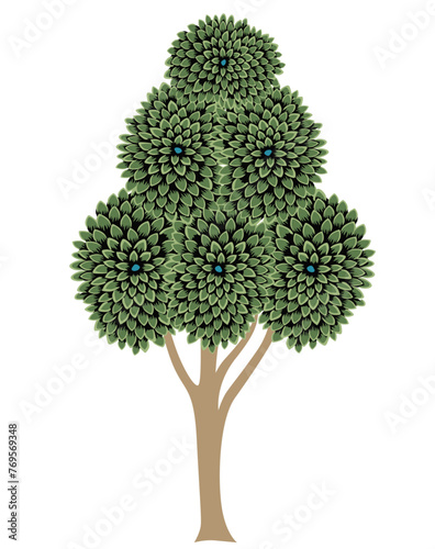 Mughal Theme Pichhwai Plant  