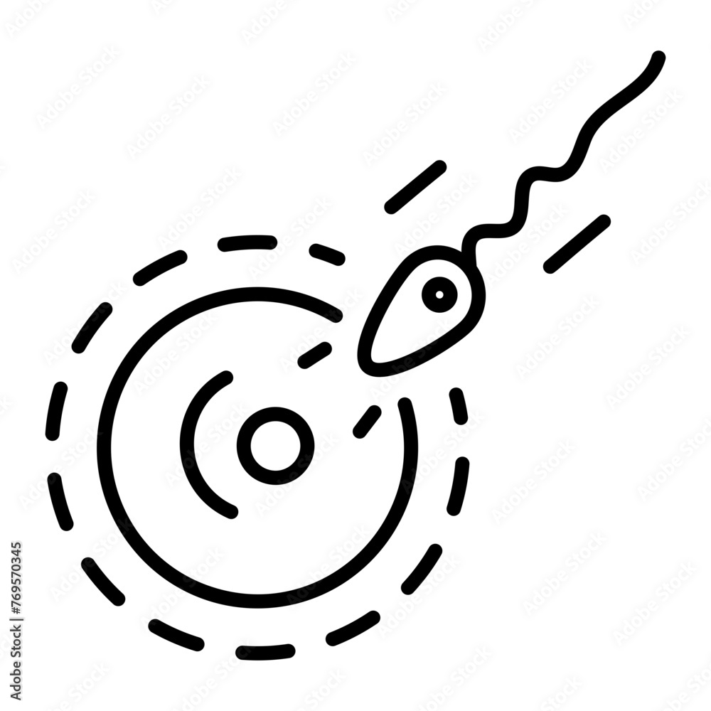Ready to use linear icon of conceiving Ready to use linear icon of conceiving