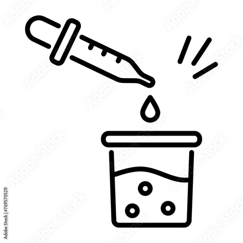 Modern line style icon of urine test 