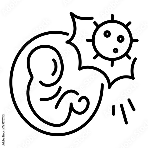 Here is a line icon of innate immunity 