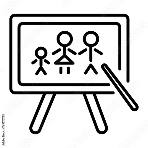 A line style icon of parenting classes 