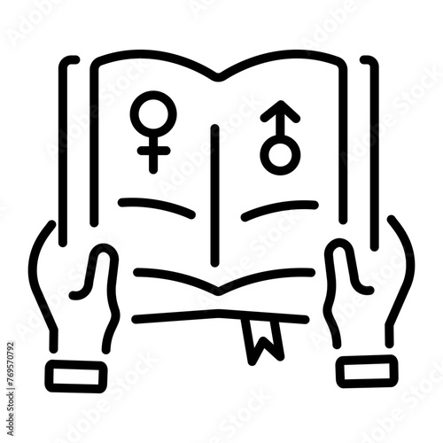 Check this parenting book line icon 