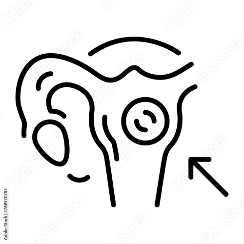 Download line icon of blighted ovum 