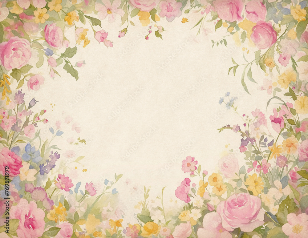 Spring Floral paper texture background