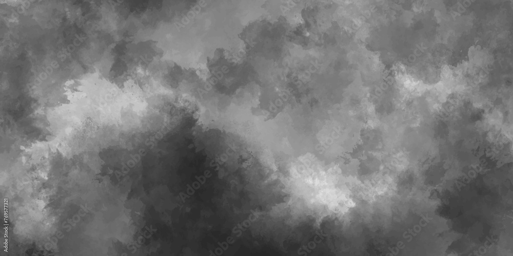 Abstract white, black dramatic smoke brush effect smoke swirls misty fog isolated, background texture. digital pastel art watercolor splash background texture. smoke cloudy blurred dreamy atmosphere.