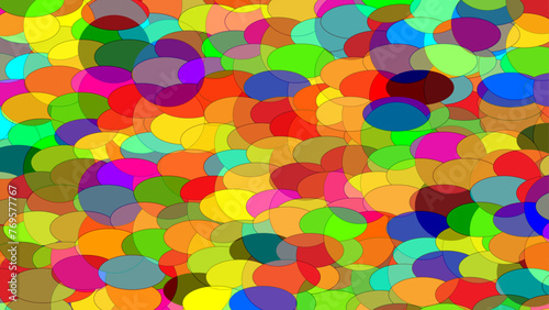 Abstract background made of multicoloured circles and squares shapes