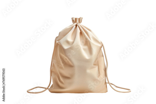 Design of Drawstring Bag Isolated on Transparent Background