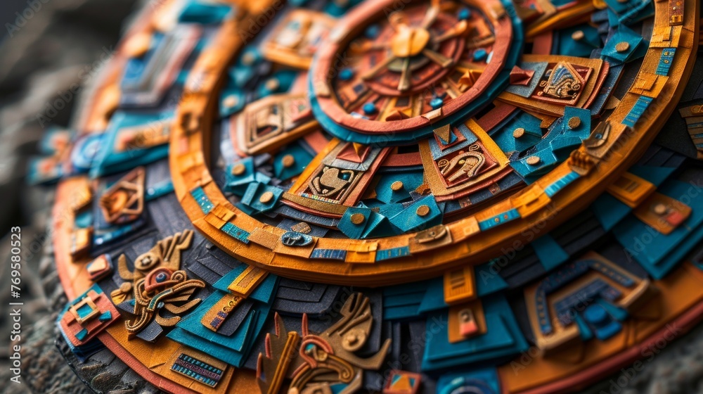 Origami Aztec Calendar Stone: Cosmology and Art

