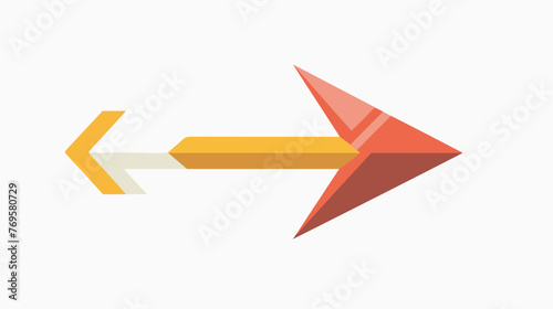 Vector illustration of direction icon pointer arrow