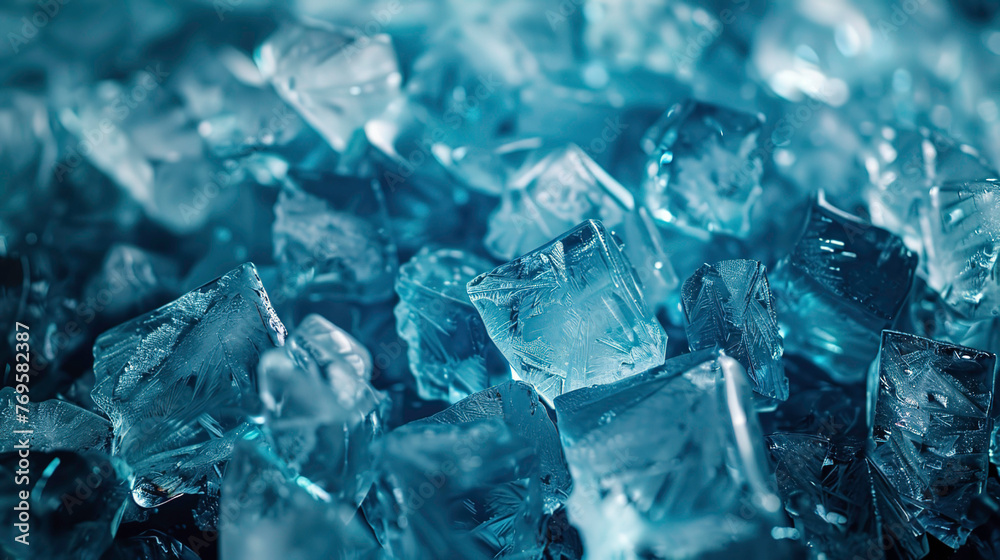 ice cubes background, blue color palette ice cubes background, blue color palette