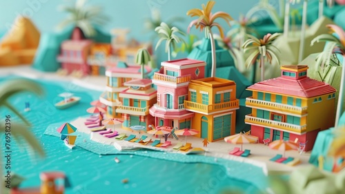 Origami Paper Town: Cancún Beach and Nightlife Essence   © Kristian