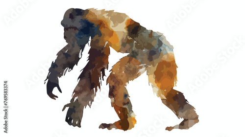 Bigfoot Flat vector isolated on white background