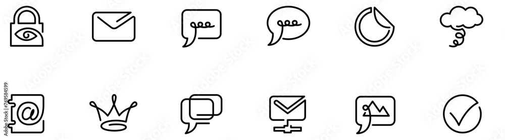 Set of Messaging icons Set of Messaging icons