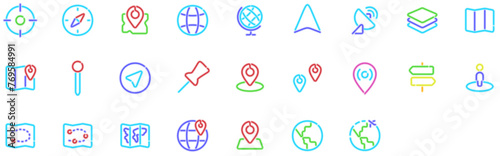 Set of Maps & Navigation icons