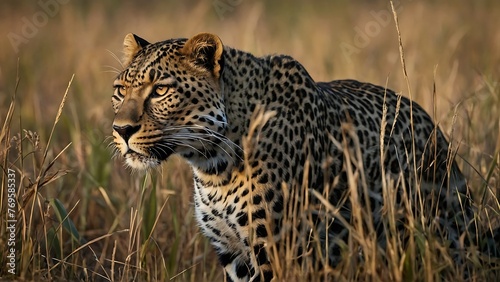 leopard In The African Savanna	