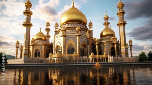 gold mosque 8k photography, ultra HD, sharp.