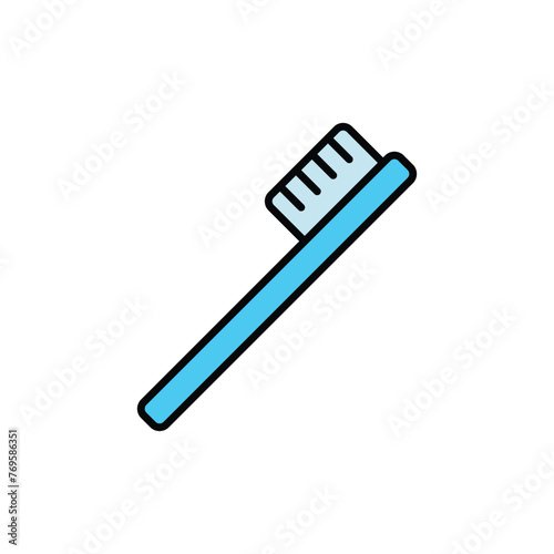 Toothbrush icon design with white background stock illustration