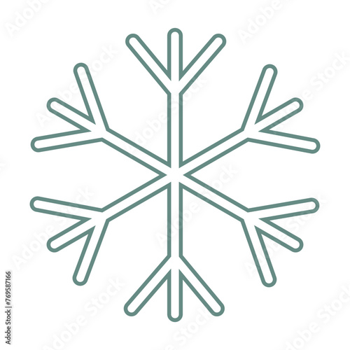 Flat vector illustrations set of snowflakes. Isolated SVG for Cricut