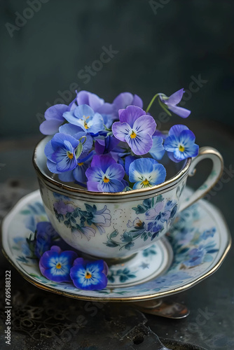 A vintage teacup filled with violets and forgetmen 00002 00_20240328034010966