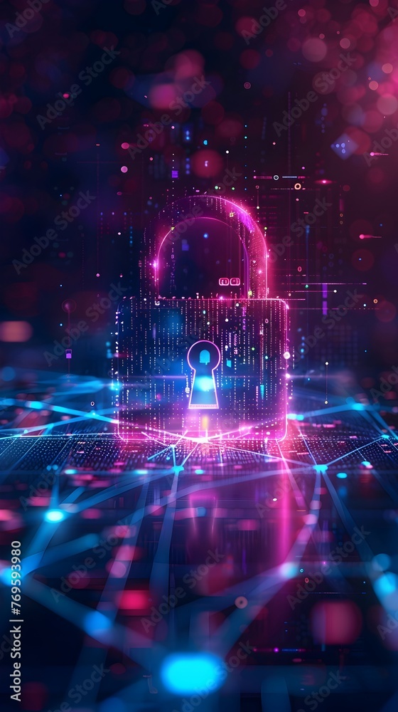 Fototapeta premium Safeguarding Data in the Digital Realm A Cybersecurity of Secure Access and Network Protection