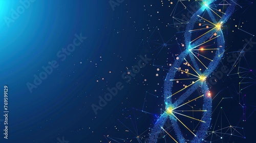 DNA structure, blur abstract background photo