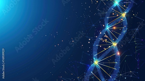 DNA structure, blur abstract background