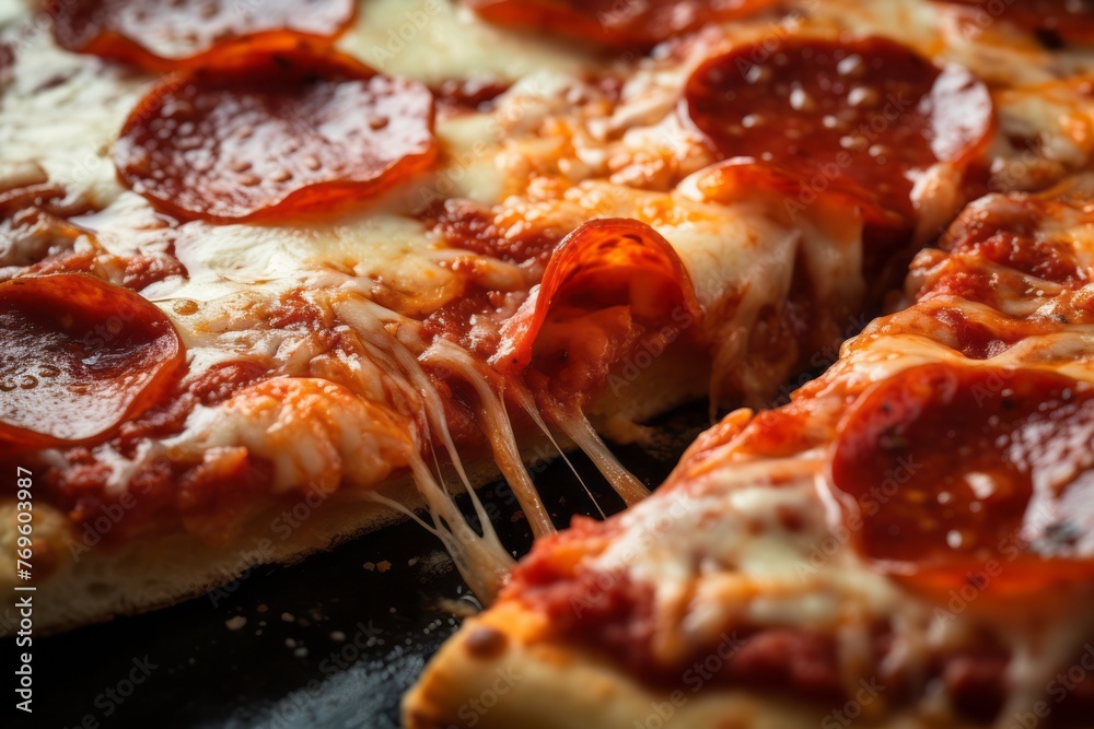 Delicious pizza on a marble slab against a frosted glass background Delicious pizza on a marble slab against a frosted glass background
