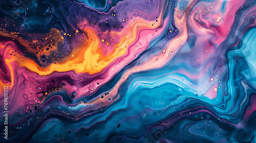 Abstract Background: Colorful Pattern Painting, Unique