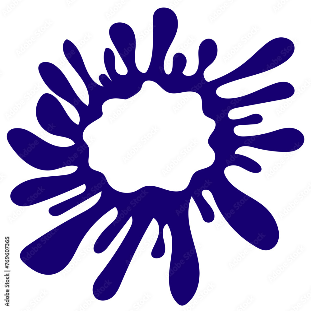 Vector abstract blue frame in the form of a blot Vector abstract blue frame in the form of a blot
