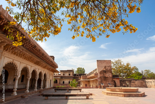 Exterior of the Suraj Bhawan, Deeg Palace, Deeg, Rajasthan, India, Asia photo