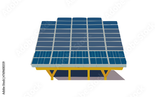 matrice di pannelli fotovoltaici su struttura portante