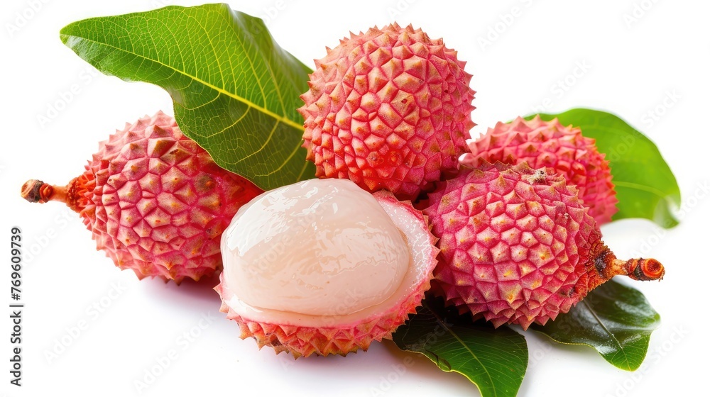 Lychee . Delicate ripe tasty exotic fruit. Generative ai Lychee . Delicate ripe tasty exotic fruit. Generative ai