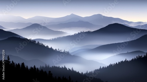 The mountains are covered in trees and the sky is cloudy