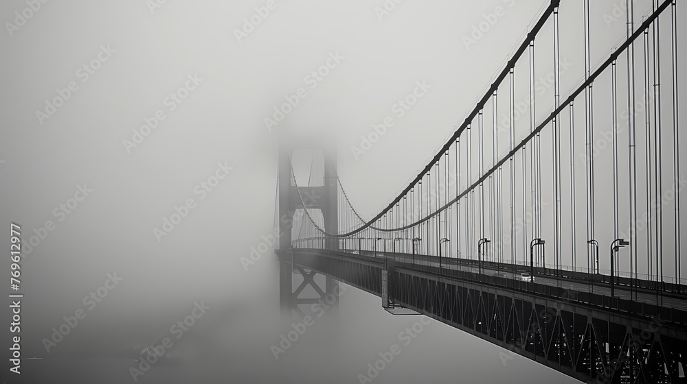 Fototapeta premium A bridge with fog in the background