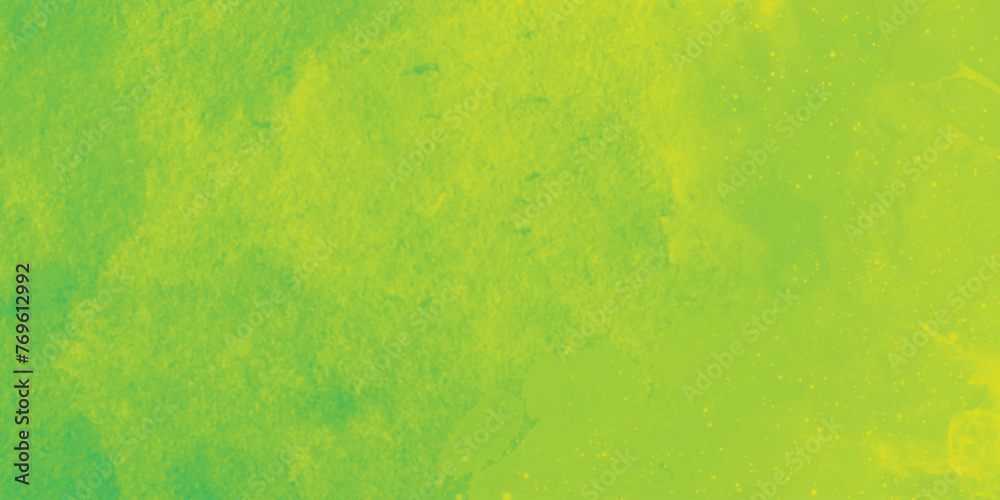 Green and yellow painted wall. Texture of paint. Green grunge texture background. 
