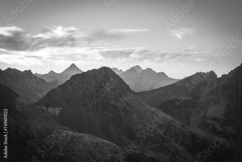 mountains black & white