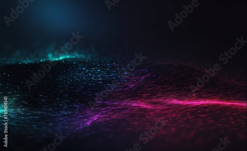 abstract background with purple light rays and glittering particles. Beam with sparks. Glowing lines