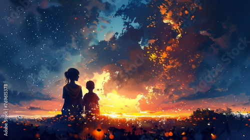 A mother and child connecting with their emotions through creative expression - conscious motherhood