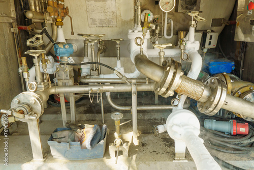 Industrial pipes and valves freeze when pumping gas, cooled liquid, Argon pumping.