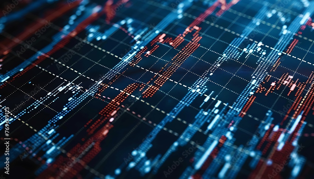 Image of Global Financial Data Analysis Using Abstract AI Image of Global Financial Data Analysis Using Abstract AI