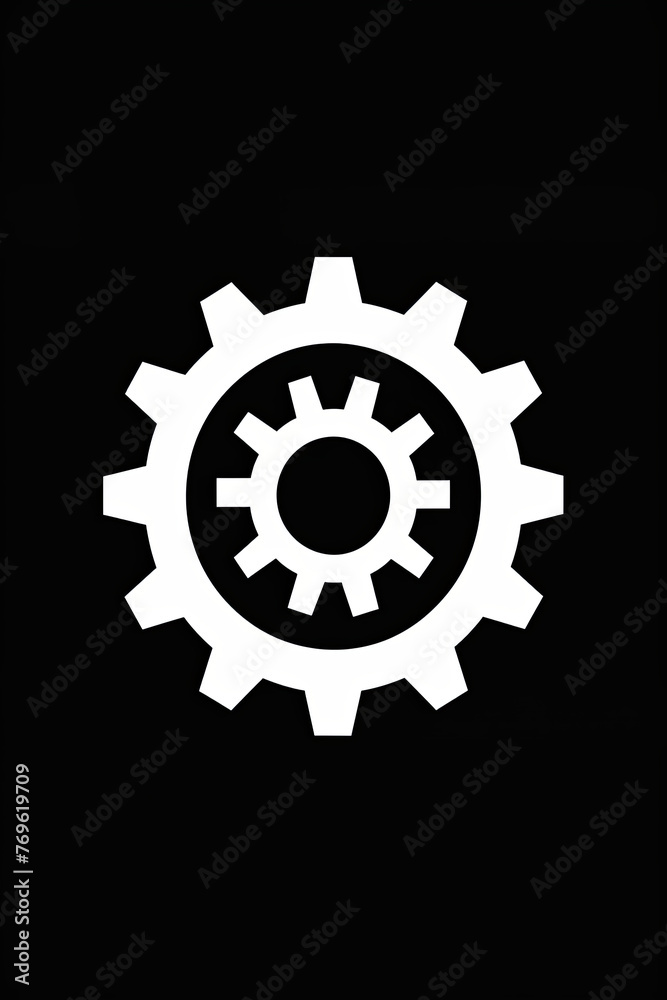 A machine gear logo design A machine gear logo design