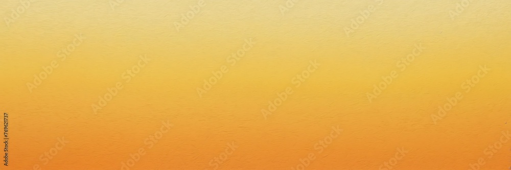 Fototapeta premium Apricot orange to lemon color gradient kraft paper grainy rough texture banner panoramic background banner template back from Generative AI