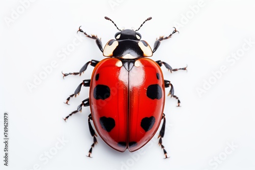 Ladybug on white background