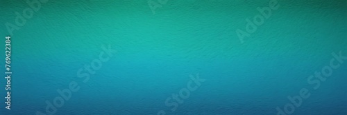 emerald green to azure blue gradient color gradient kraft paper grainy rough texture banner panoramic background banner template backdrop from Generative AI